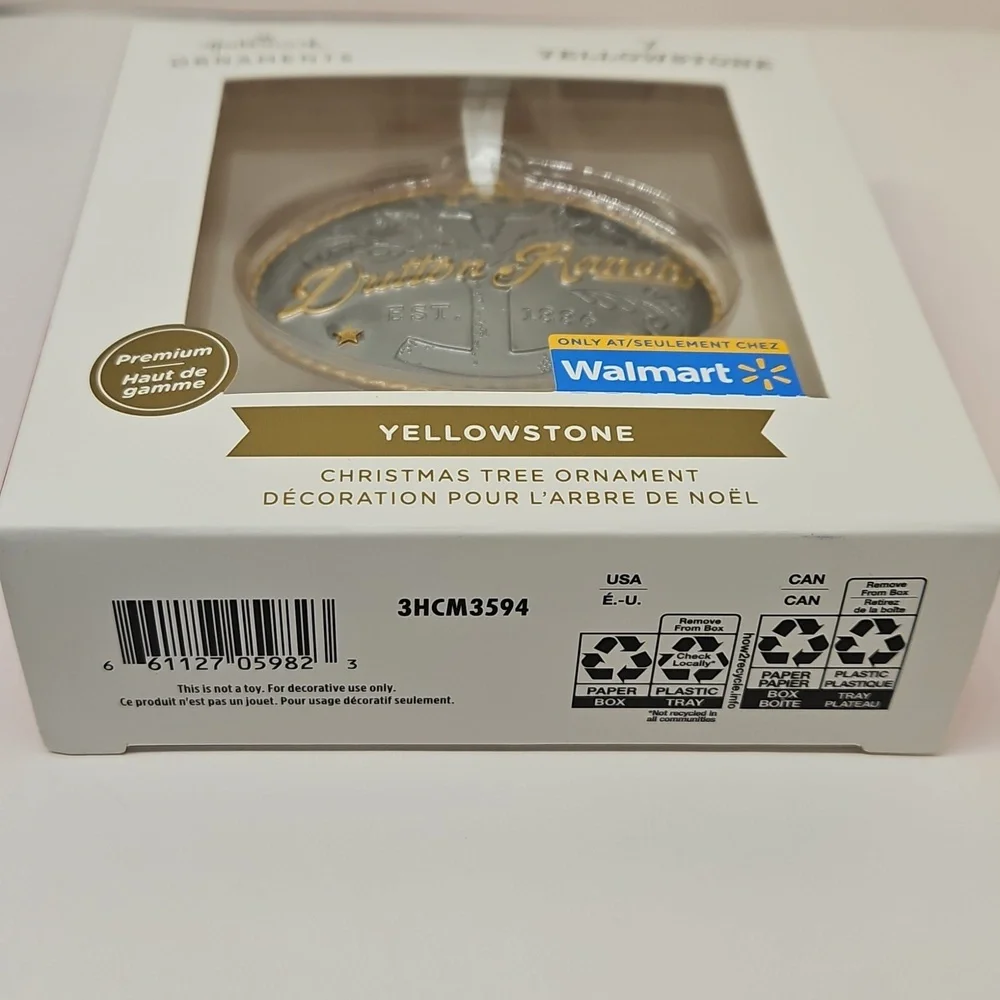 Hallmark Yellowstone Dutton Ranch Belt Buckle Christmas Tree Ornament